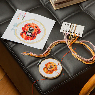 Dog Mini Cross Stitch Embroidery Kit