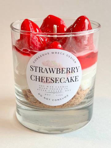Strawberry Cheesecake Dessert Candle  - 0