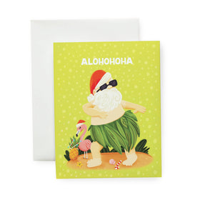 Alohohoha Santa - Illustrated Holiday Card