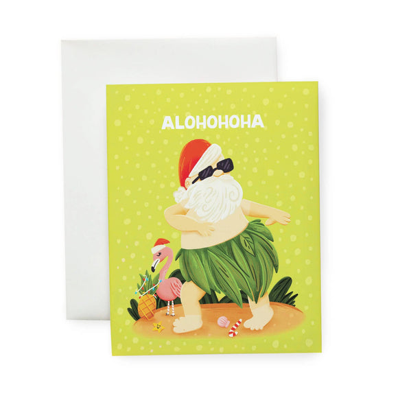 Alohohoha Santa - Illustrated Holiday Card