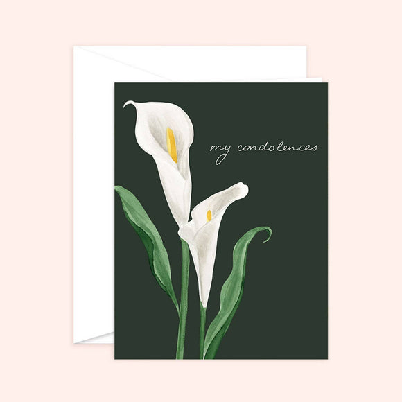 Cala Lily Condolence Card | Sympathy