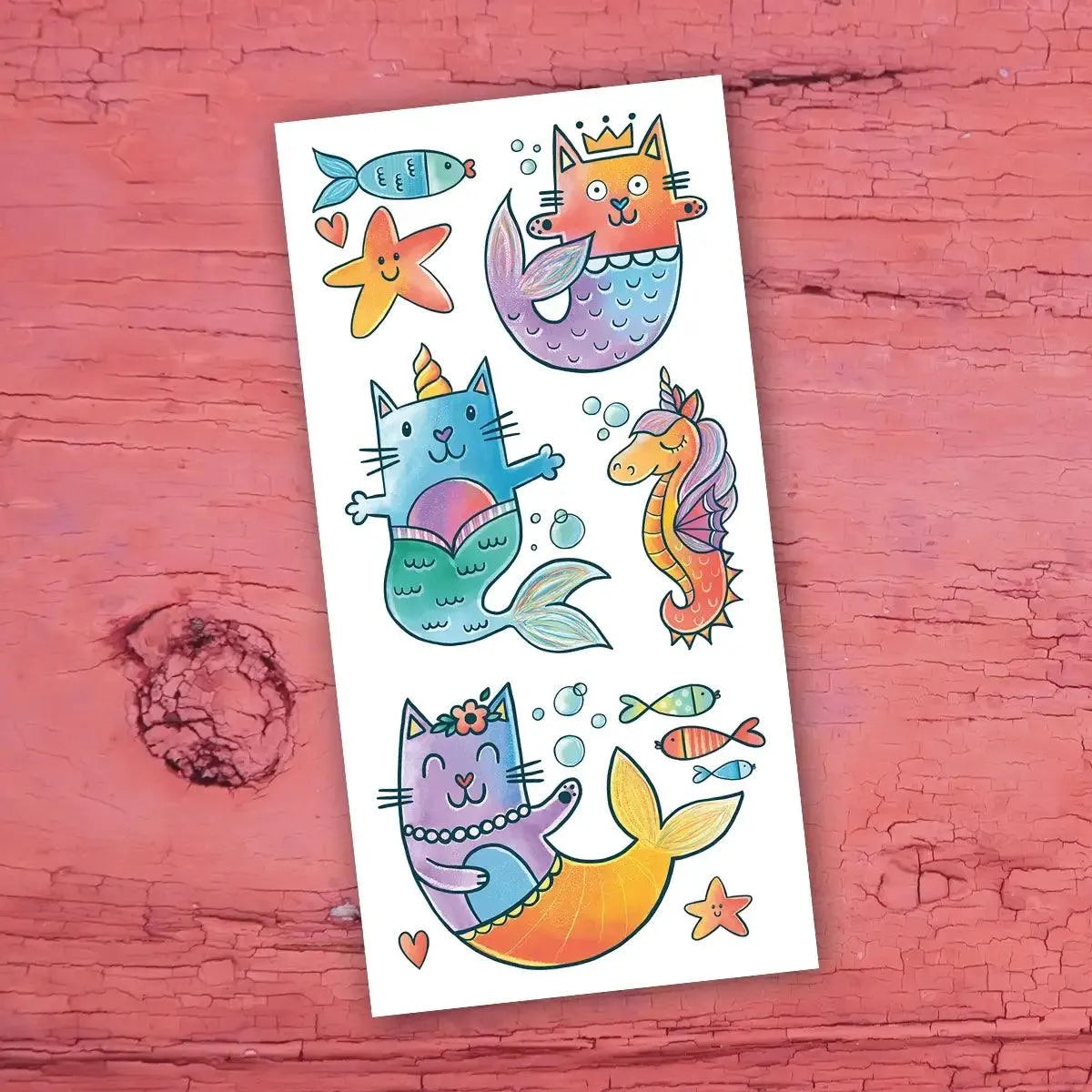 The Cat-mermaids - Temporary Tattoos