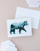 Misty Bear - Fog Forest Bear Watercolor Art Card-2