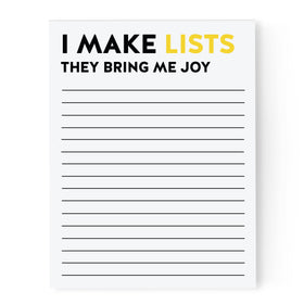 Lists Bring me Joy Notepad