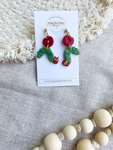 Hungry Caterpillar Polymer Clay Earring - 0