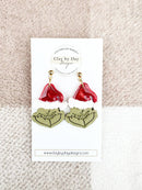 Mean One Grinch - Winter Christmas Polymer Clay Earrings-3