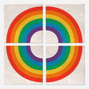 Rainbow Set of 4 Absorbent Ceramic Coasters-4