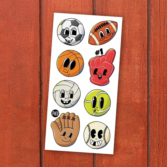 Sports Balls - Temporary Tattoos