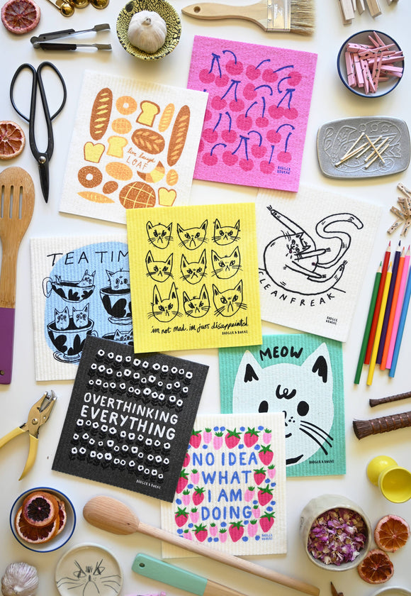 Meow Sponge Cloth / Swedish Dishcloth