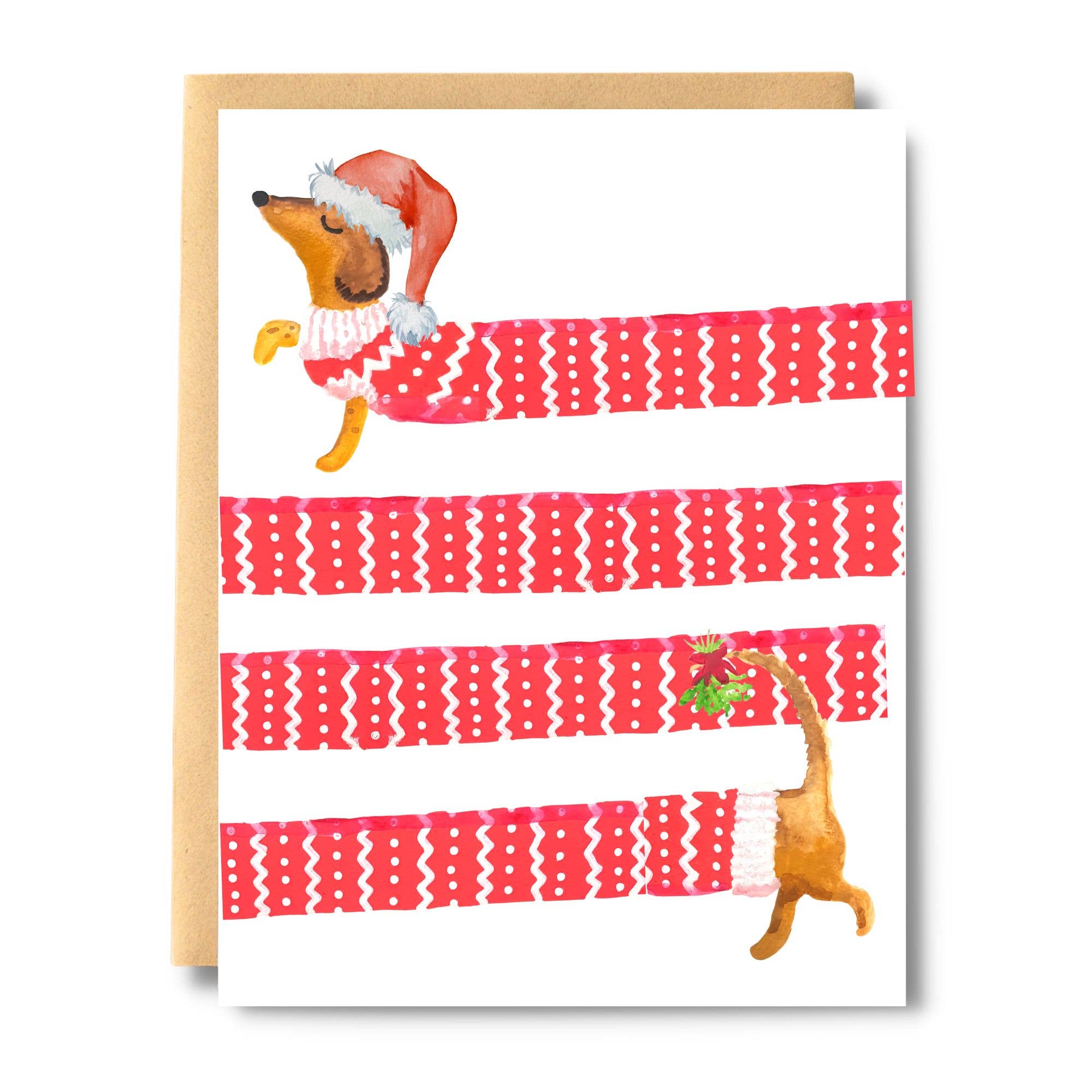 Wiener Dog Holiday Card