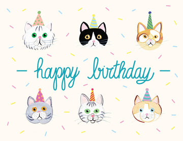 Birthday Cats Card - 0