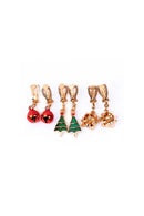 Snowman Pierced & Clip On Earrings-3