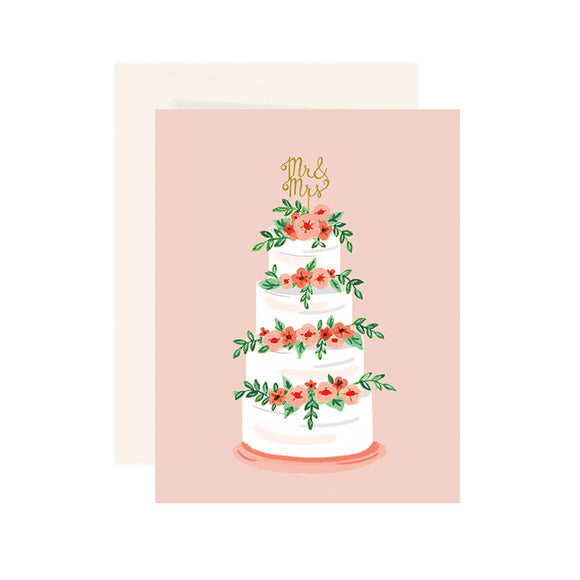 Mr and Mrs Cake Card