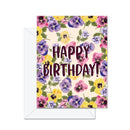 Happy Birthday (Pansies Floral) -  Greeting Card-1