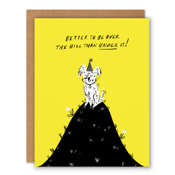 Over the Hill - Birthday Greeting Card