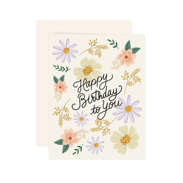 Flourish Birthday - Greeting Card