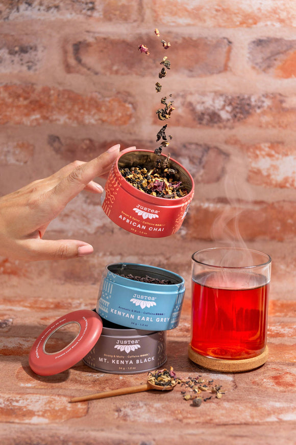 Black Tea Trio Tin & Spoon - Organic, Fair-Trade Tea Gift