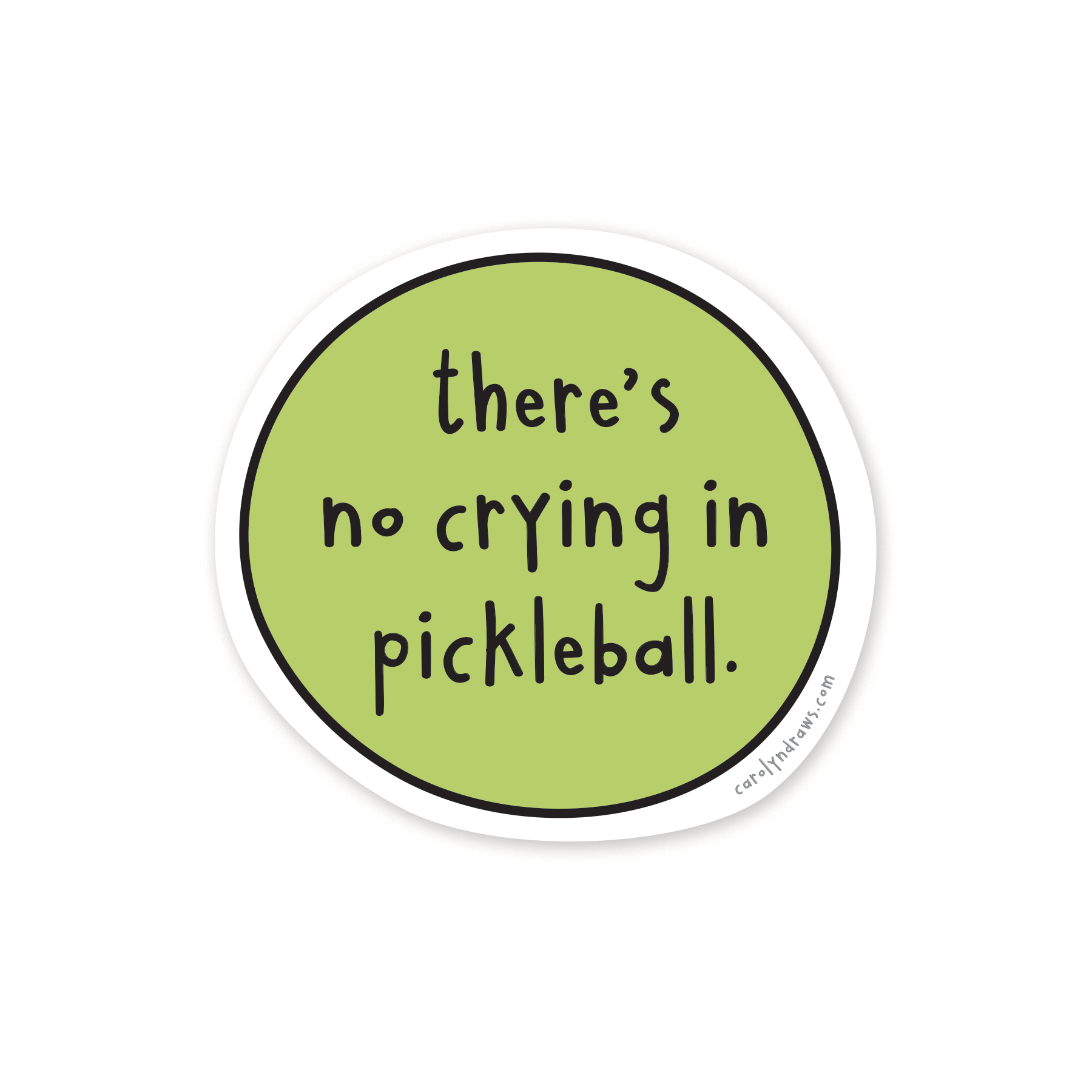 No Crying In Pickleball Vinyl Sticker