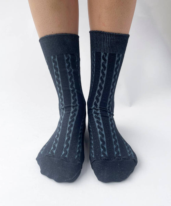 Cable Knit Dress Socks | Made in Canada | Various Colours