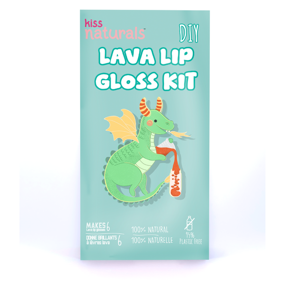 Kiss Naturals DIY Lava Lip Gloss Kit for Kids - Makes 6