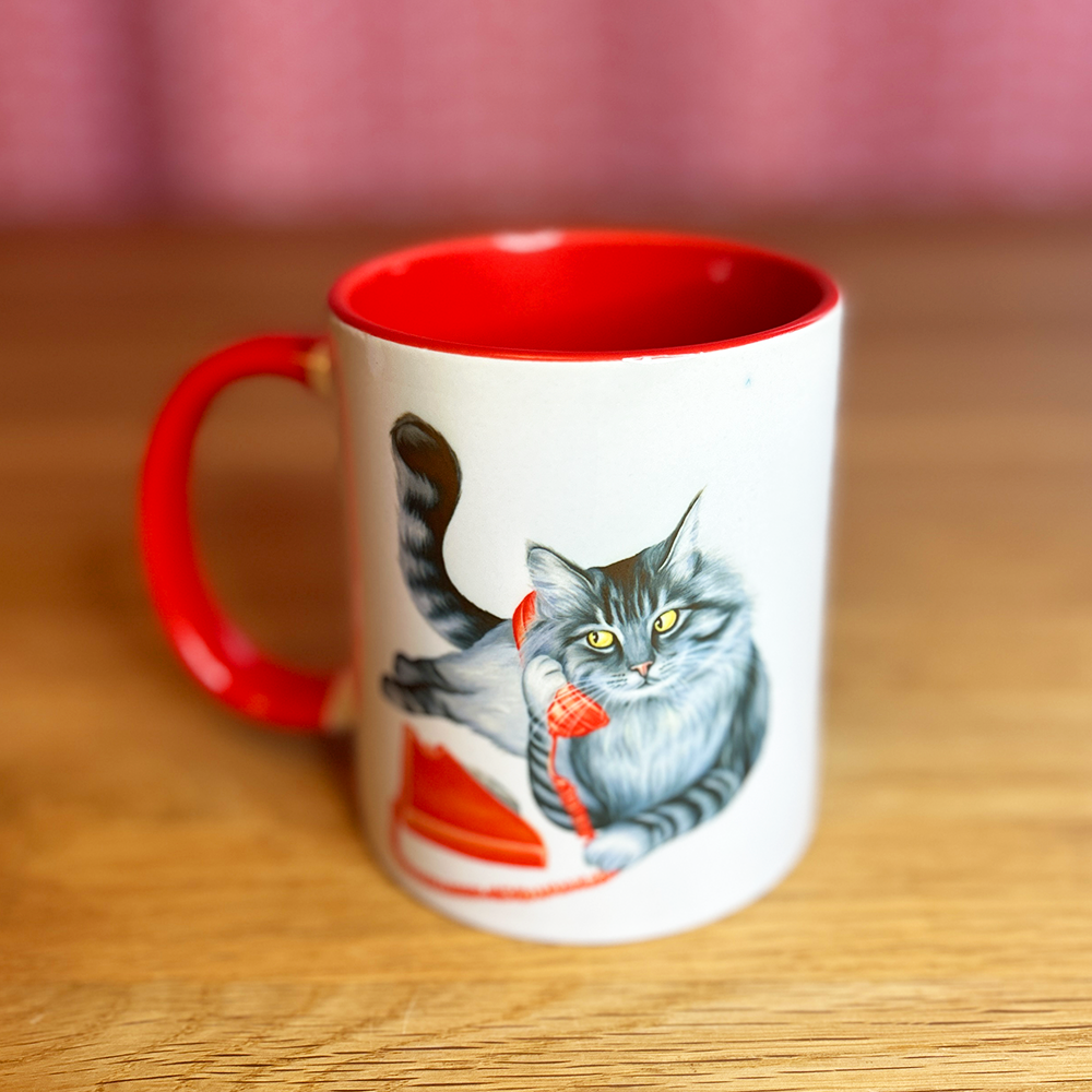 Cat on the Phone Mug