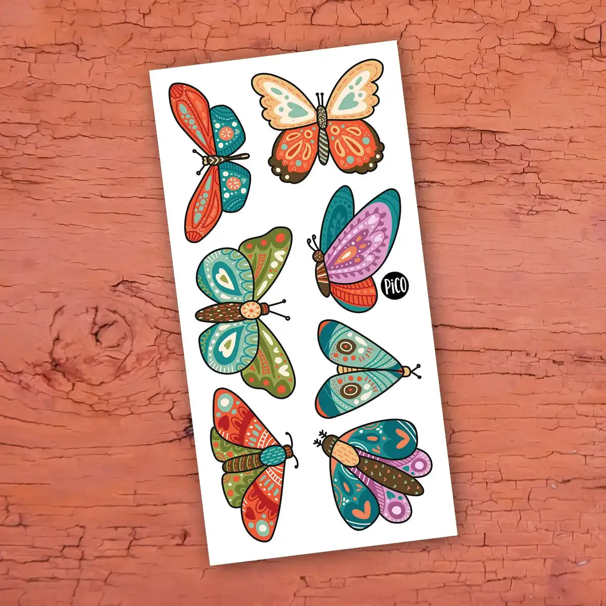Rainbow Butterflies - Temporary Tattoos