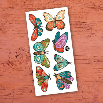 Rainbow Butterflies - Temporary Tattoos