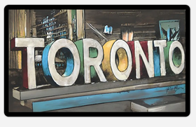 Toronto Sign Vinyl Sticker - 0