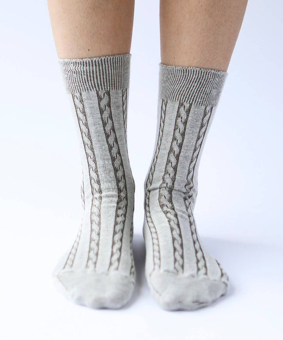 Cable Knit Dress Socks | Made in Canada | Various Colours