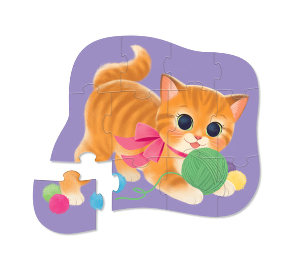 12 PC Mini Puzzle - Cute Kitten
