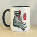 Raccoon on the Phone Mug-4