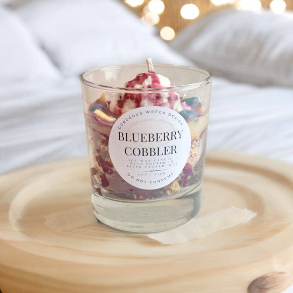 Blueberry Cobbler Dessert Candle 