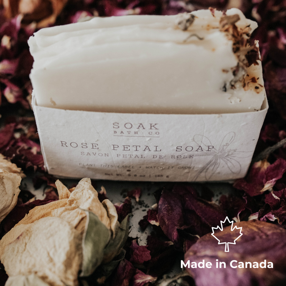 Rose Petal Soap Bar - Made in Canada