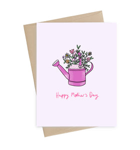 Watering Can Mom  // Mothers day greeting card