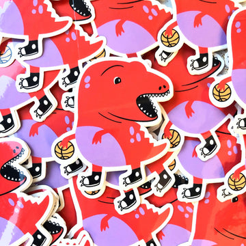 Clumsy Raptor Sticker - 0