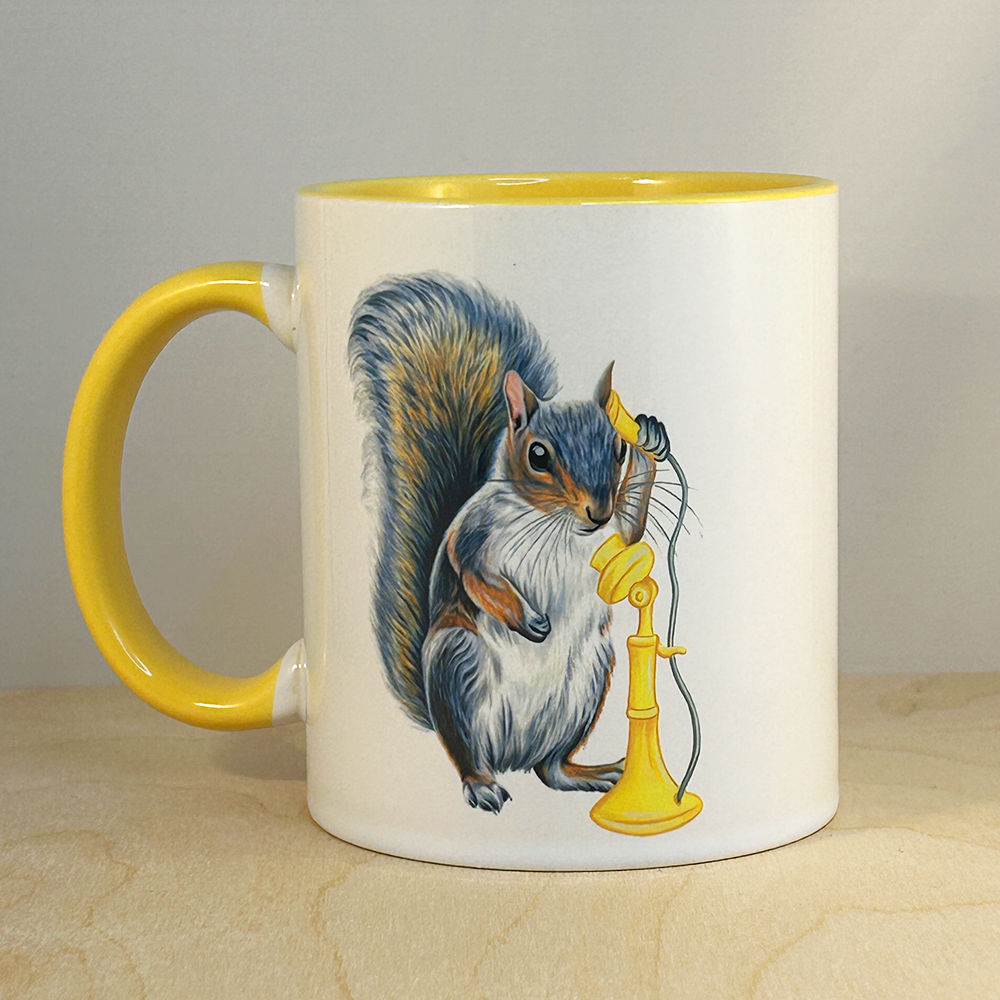 Squirrel on the Phone Mug