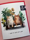 Greeting Card - Cats Hold Paws-3