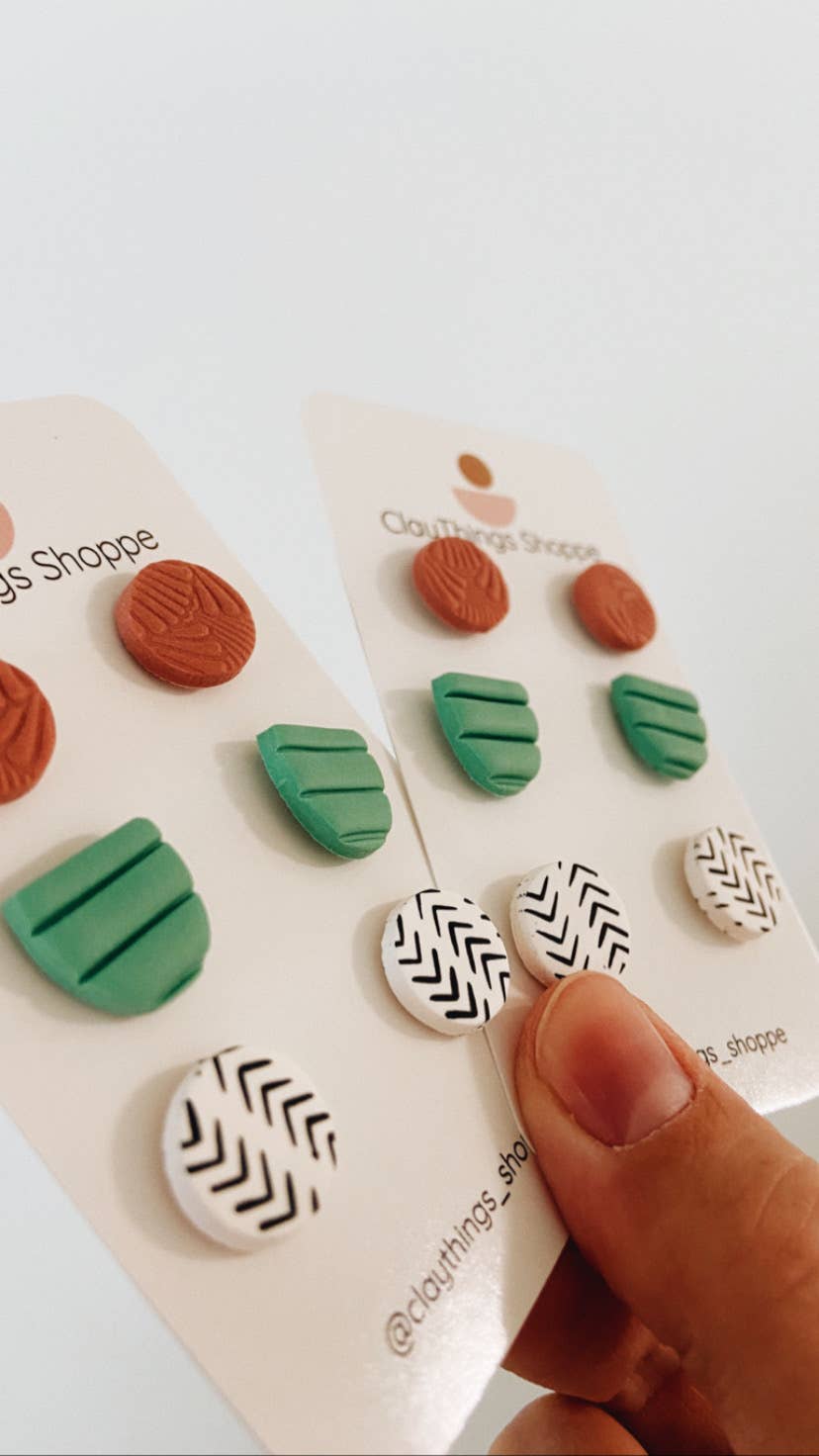 Polymer Clay Studs | ClayThings Shoppe