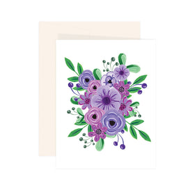 Purple Flowers Card