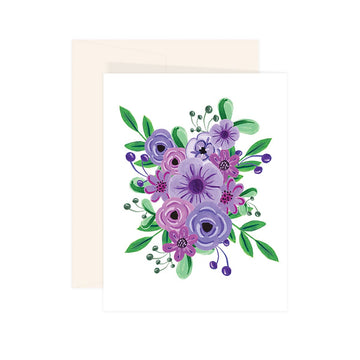 Purple Flowers Card