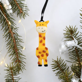 Giraffe Christmas Ornmanet - 0