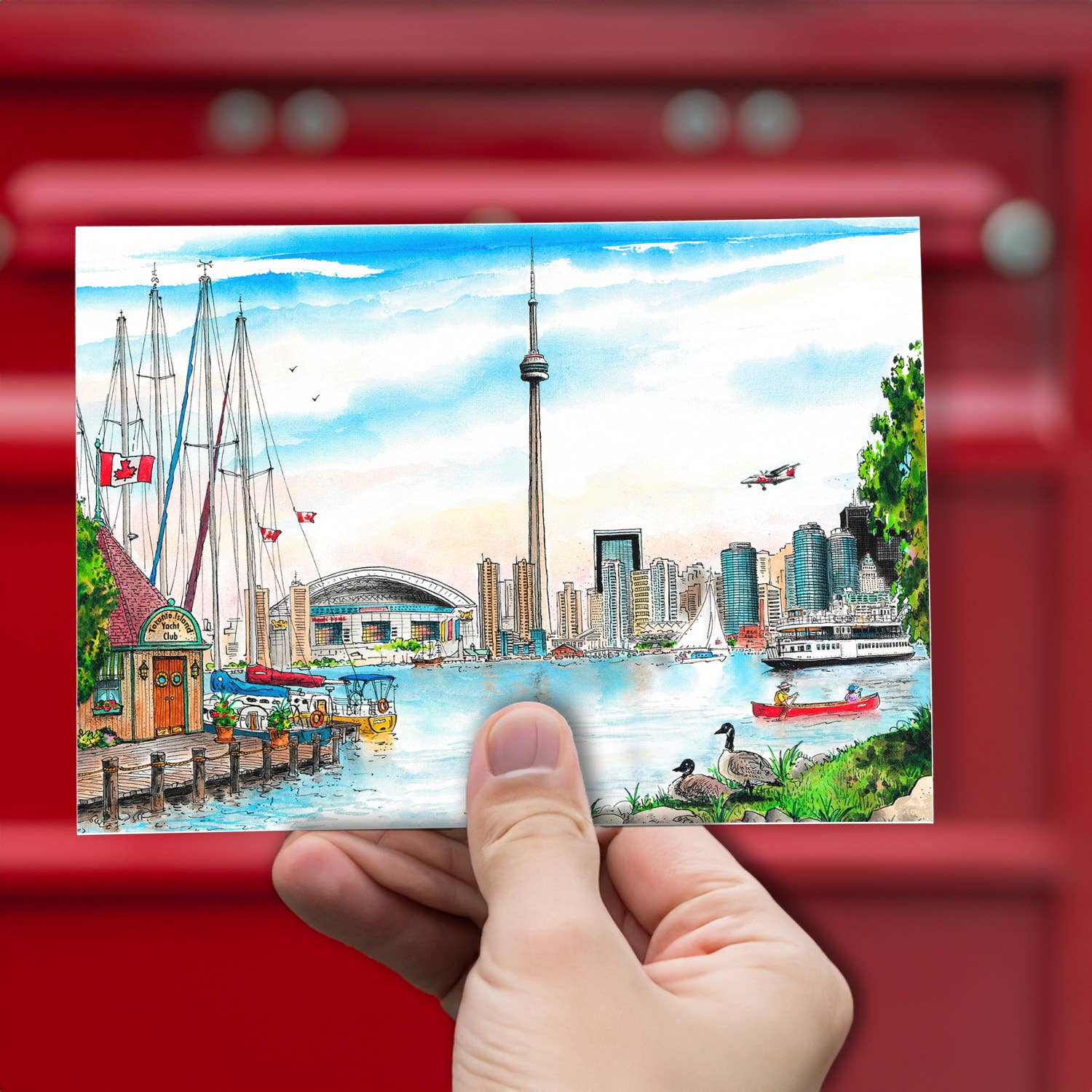 Island Skyline Toronto Postcard