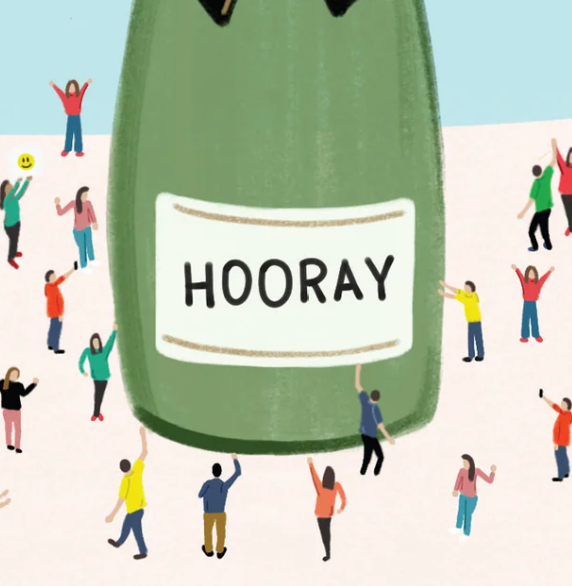Hooray Champagne Card