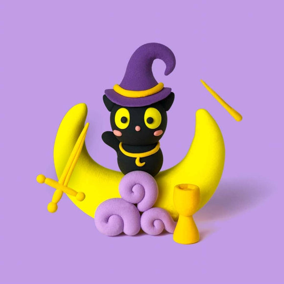Halloween Cat Clay Crafting Kit