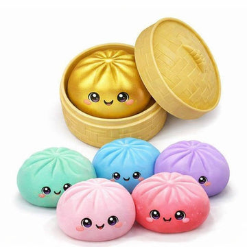 4" Mystery Squishy Dumpling - Assorted Colors - 0