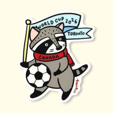 World Cup Raccoon Sticker