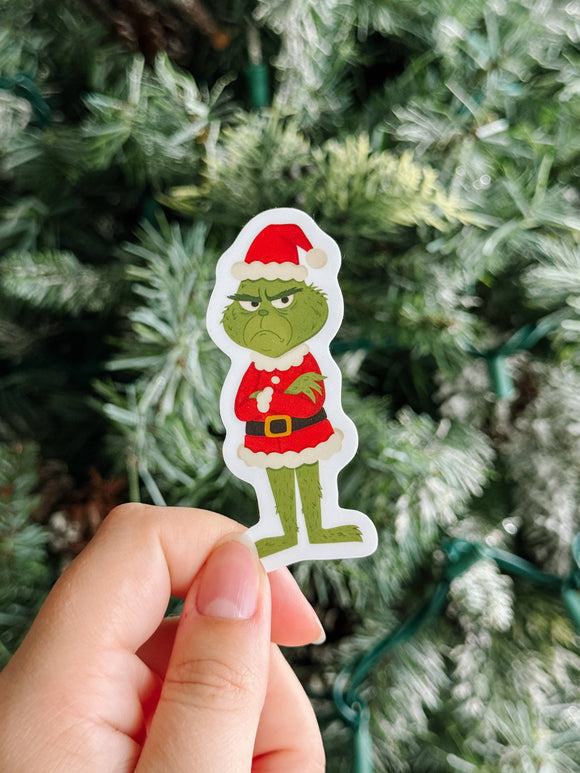 Grumpy Grinch - Christmas Vinyl Sticker