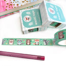 Woodland Animal Washi Tape: Bear, Fox, Hedgehog, Raccoon-1