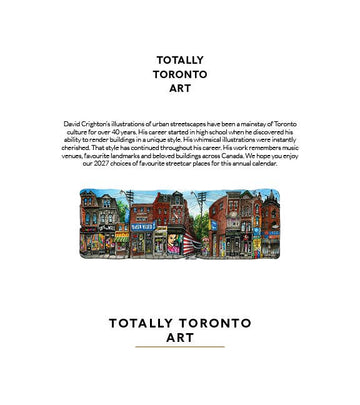 2027 Toronto Streetcar Calendar - 0