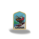Canada Skiing Moose Winter Sports Souvenir Embroidered Iron-On Patch - Collectible Travel Patch-1